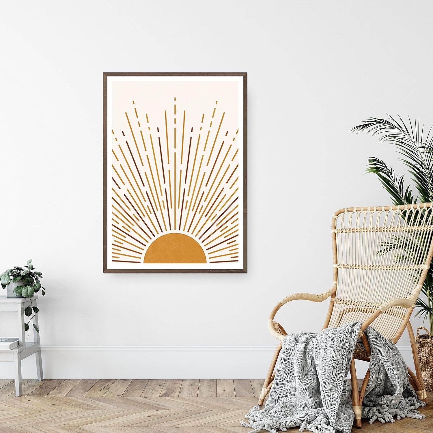Loyience Boho Sunrise Print Boho Wall Art Print Boho Wall Decor Modern Room Decor Sun Poster Printable Gallery Wall Art,Painting art, restaurant wall decoration ideas, frameless 20X30 inch