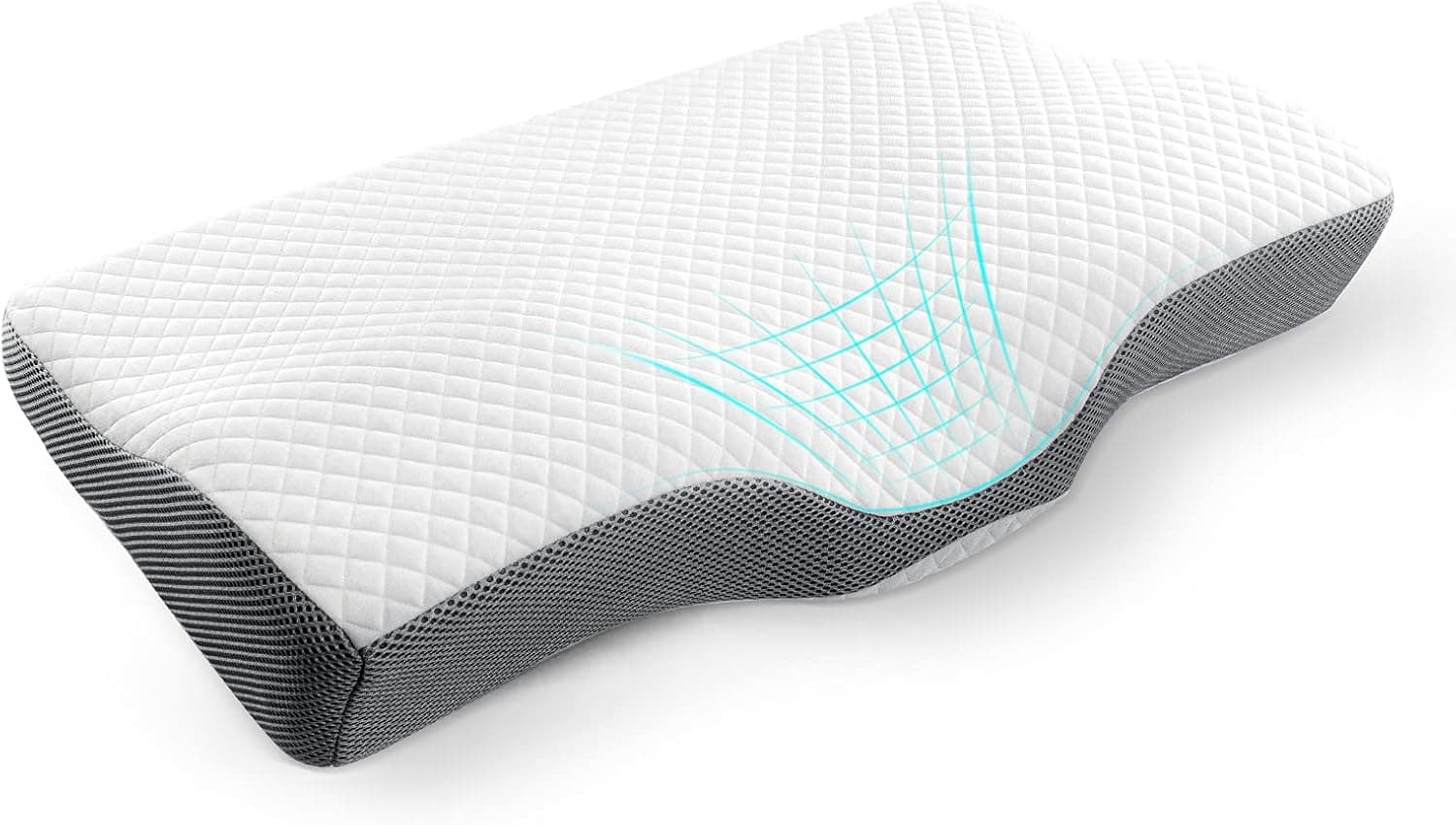 LuerJia Memory Foam Pillows for Sleeping Orthopedic Cervical Pillow Odorless Ergonomic Contour Pillow for Side, Back and Stomach Sleeper