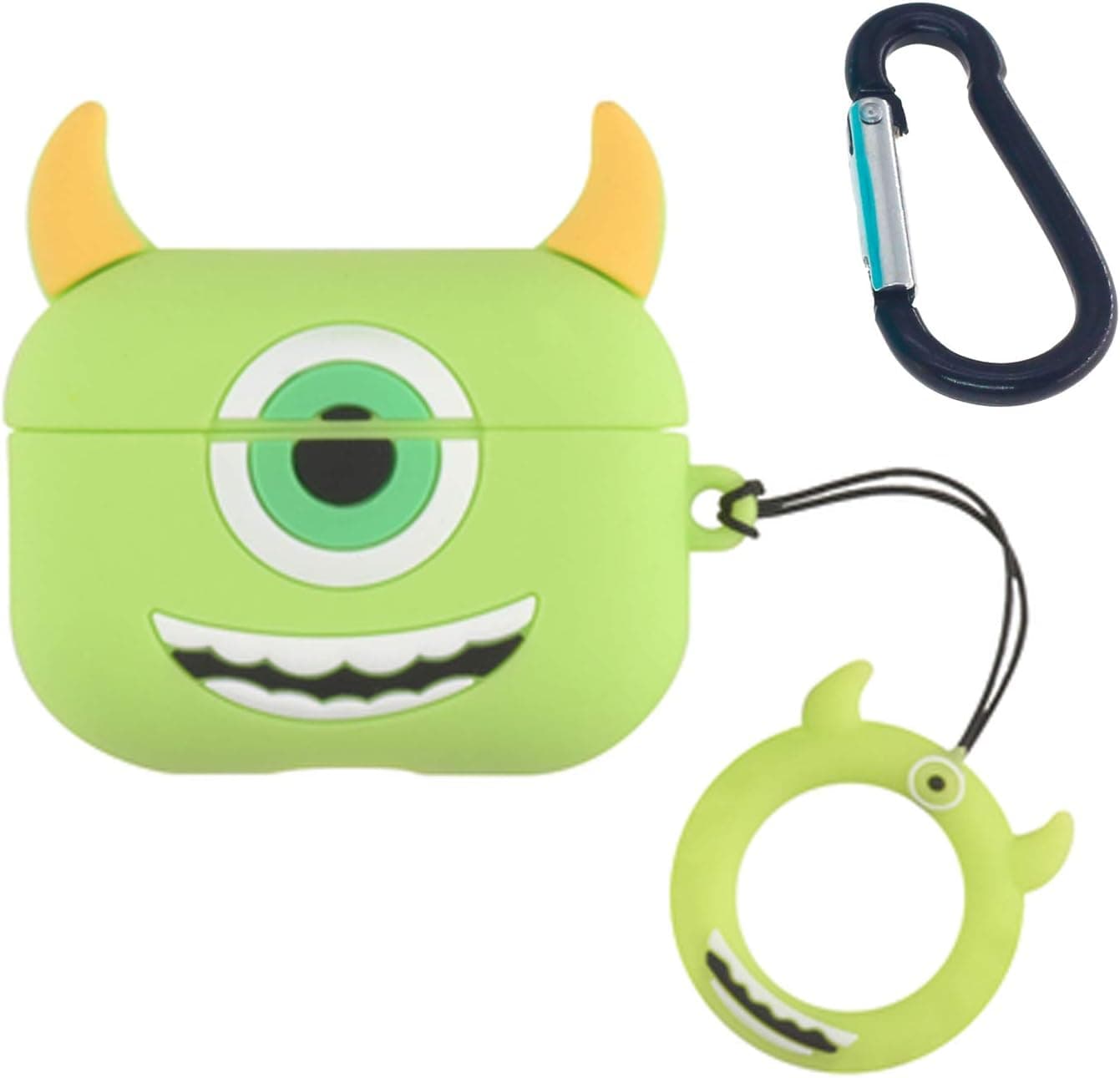 Monster AirPods Pro Case, ifctn Shockproof Protective 3D Silicone Cartoon Cute Airpods Case Cover Compatible with Apple Airpods Pro Charging Case (Mike Pro)