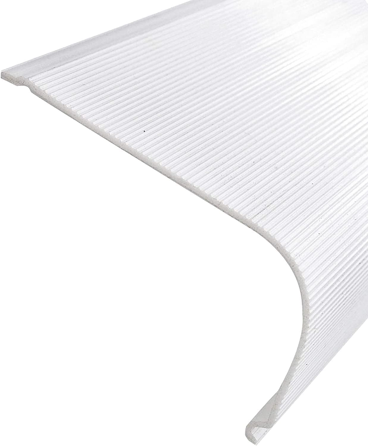 KastLite Curved Under Cabinet Lens Diffuser | White Ribbed Acrylic Replacement Cover | 12" Length x 2-7/8" Width x 1" Height with Non-Yellowing Acrylic Lens