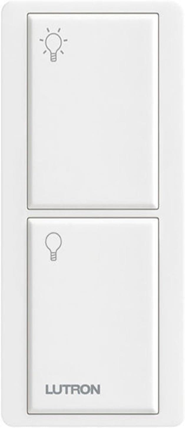 Lutron PJ-2B-GWH-T01 2-Button Pico Wireless Remote, White