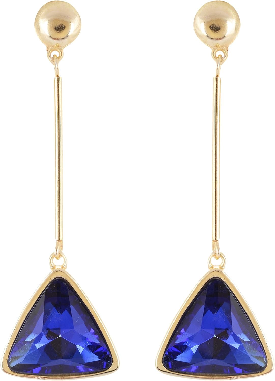 Crunchy Fashion Indian Jewelry Blue Alloy Dangle and Drop Earrings for Women