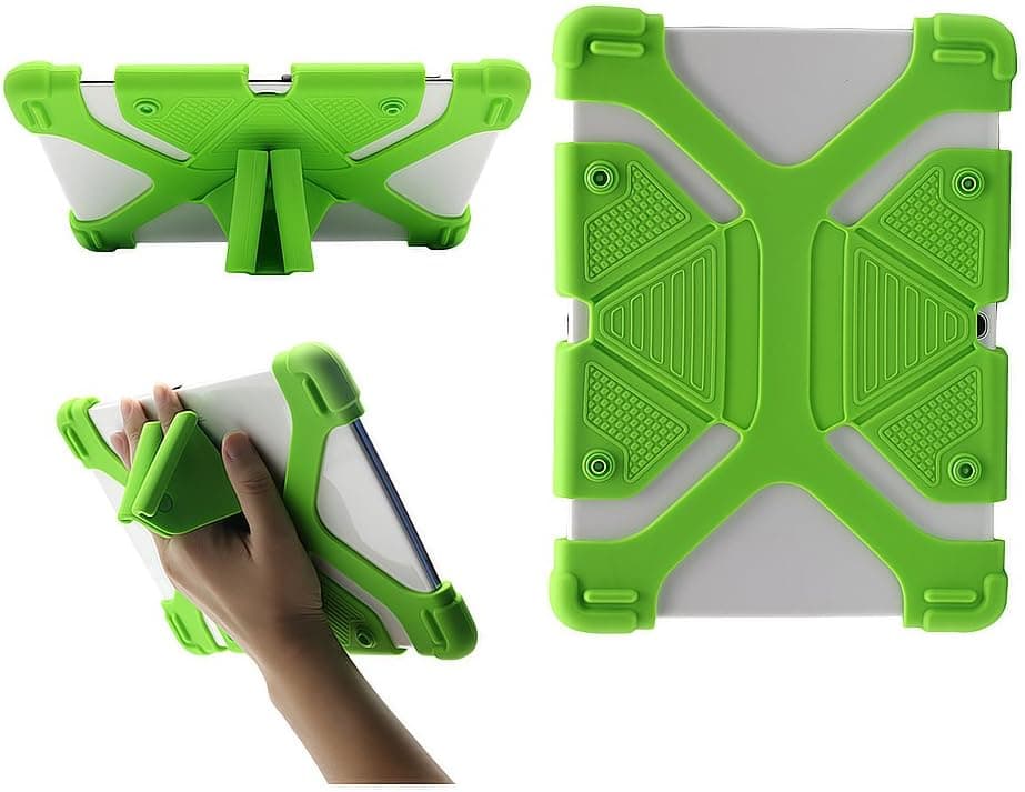 CHINFAI Universal Case for 9.7 10.1 10.5 11 Inch Tablet, Universal Silicone Tablet Case Protective Cover for 9" 10" Touchscreen Tablet with Convertible Stand (Green)
