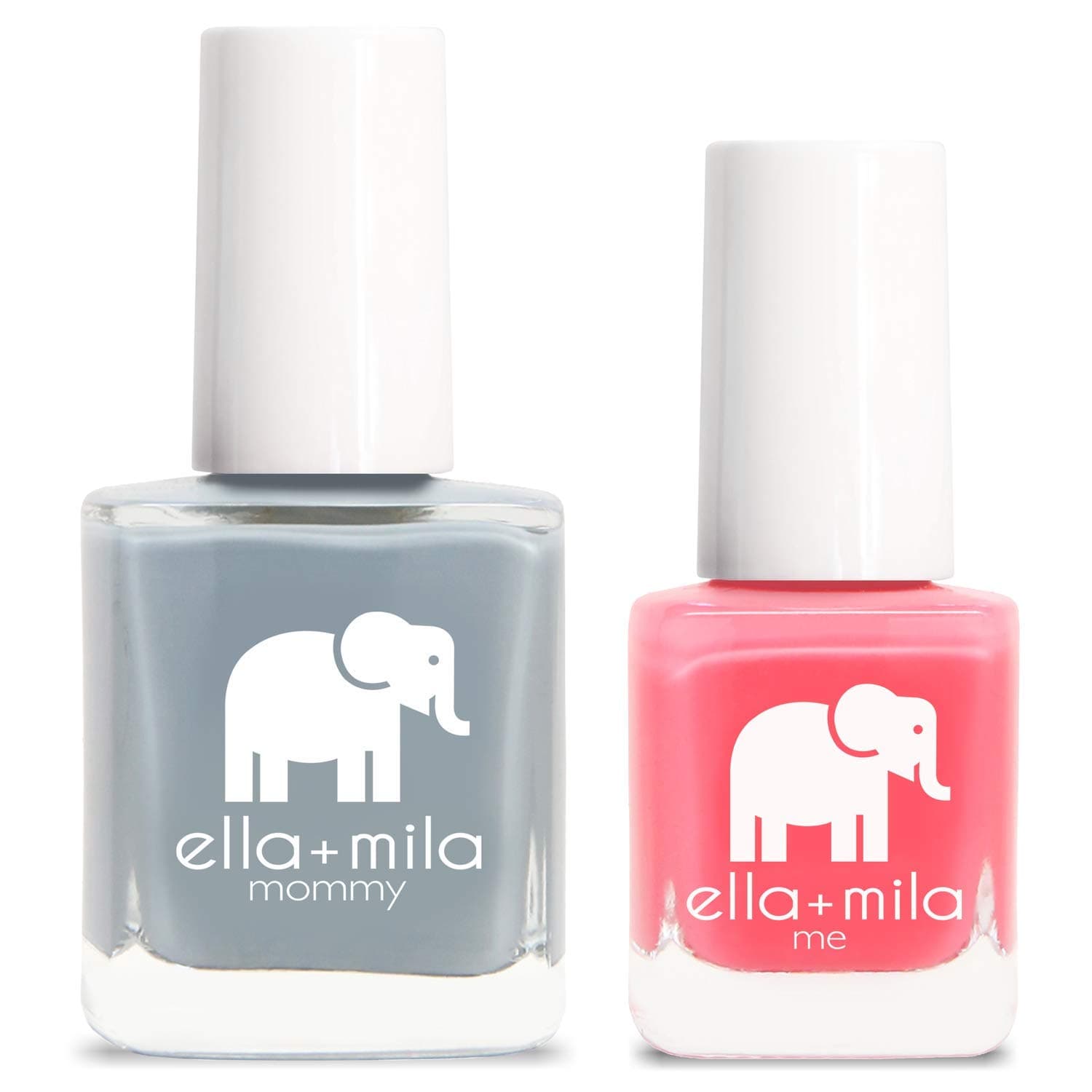 ella+mila Nail Polish, mommy&me® set - Grey Skies + Ella's Pick