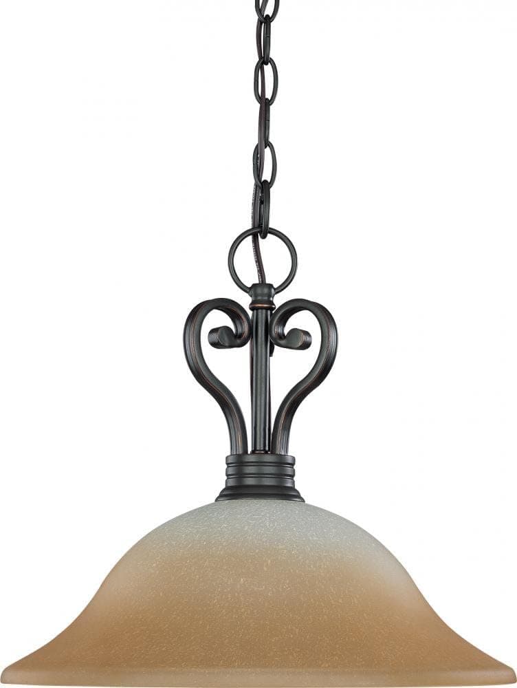 Nuvo 60/2748 Hanging Dome with Champagne Linen Glass, Sudbury Bronze