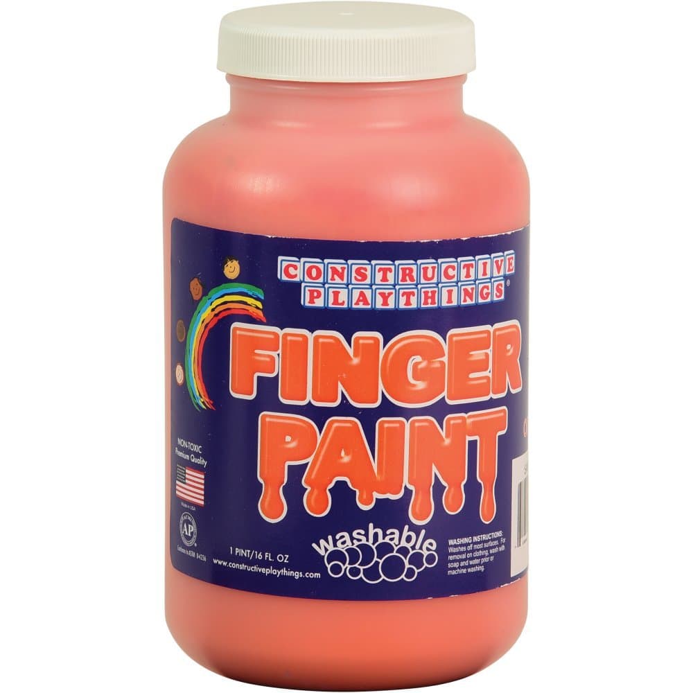 Constructive Playthings Washable Finger Paint - Orange