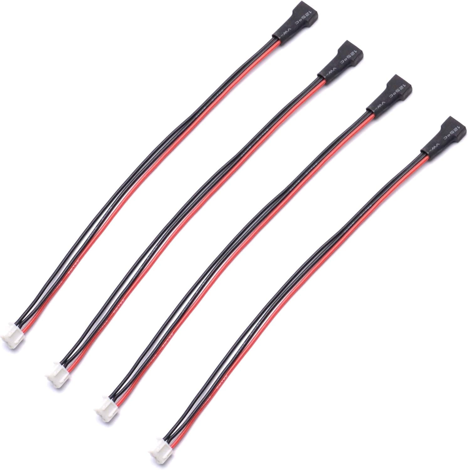 JST-XH 2S Balance Plug Extension Lead Wire 200mm for LiPo Battery Balance Charging 22AWG Silicone(4PCS)