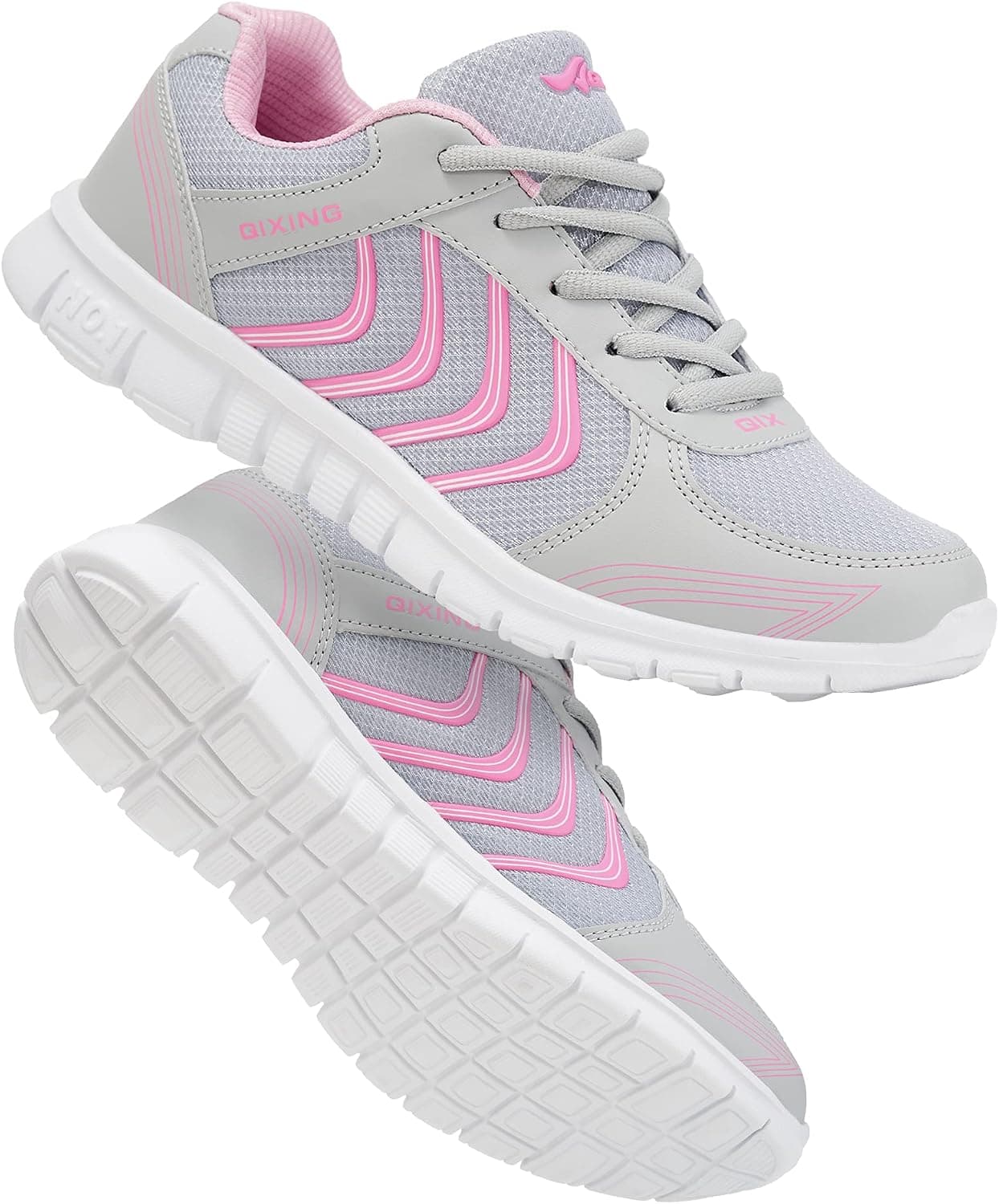 Alicegana Women's Athletic Road Running Lace up Walking Shoes Comfort Lightweight Fashion Sneakers Breathable Mesh Sports Tennis Shoes