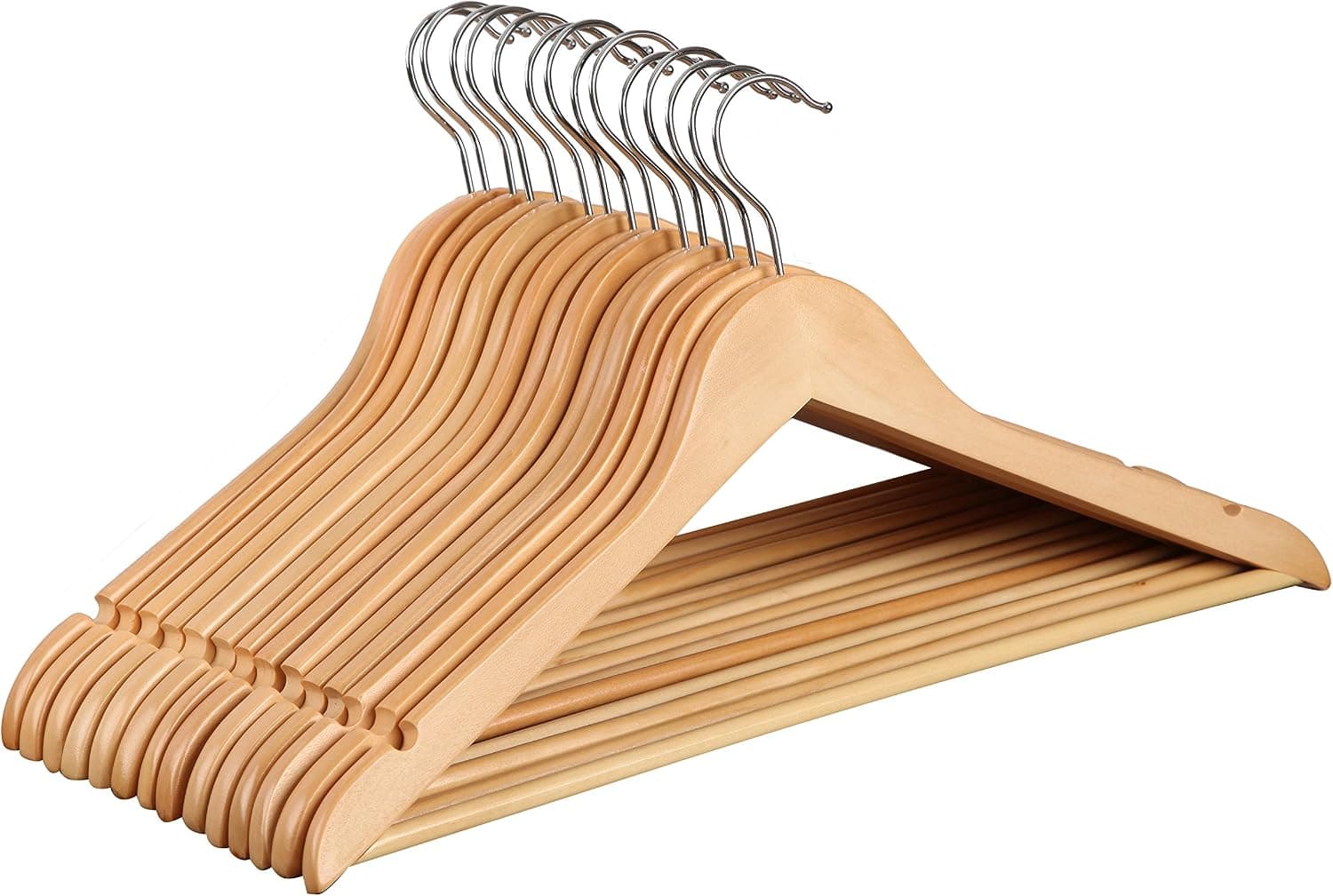 Finnhomy 20 Pack Wooden Hangers