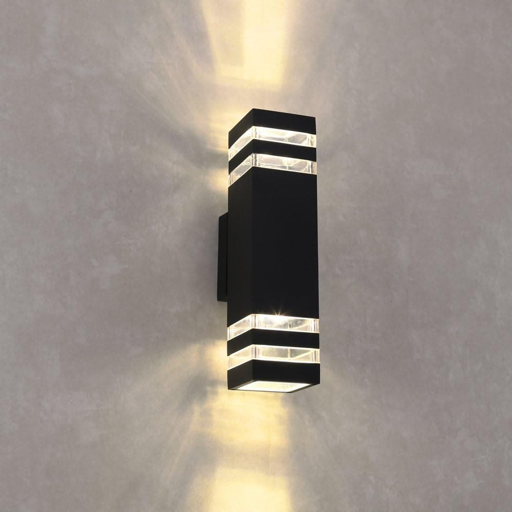 Naturous WLB191 LED Wall Sconce Waterproof Cylinder Porch Light Modern Wall Lamp, Up/Down Light, 3000k Warm White