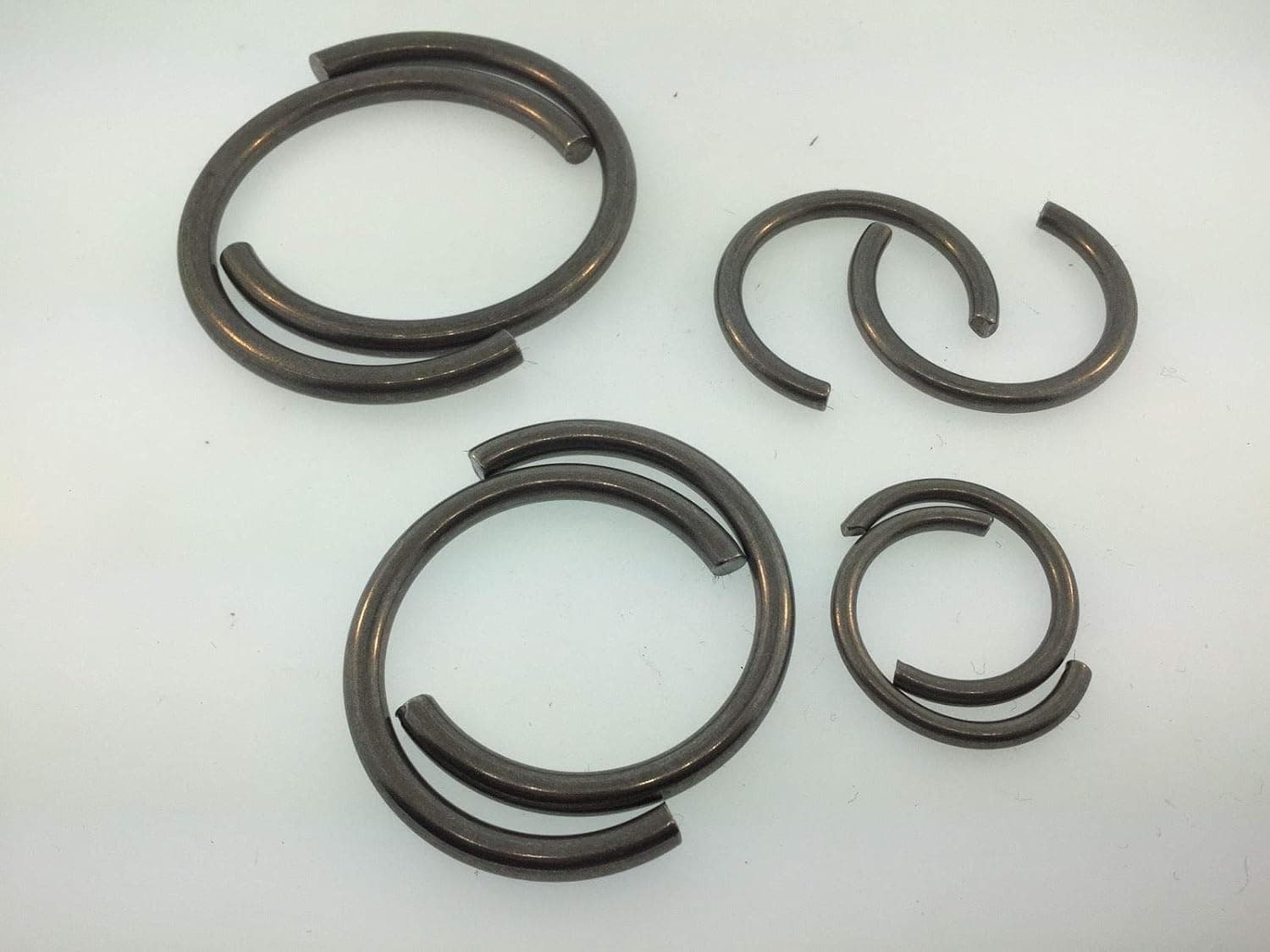 KEVNATSS Set of 8 Antique Clock Repair Mainspring C Clamps 4 Sizes