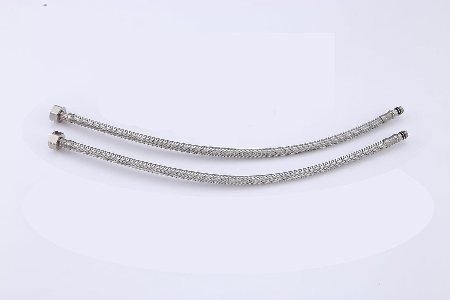 ELLO&ALLO Standard 3/8" 23.62" Long Stainless Steel Hose for Bathroom Faucet Basin Sink Tubing Extension Replacement Part, Polished Chrome