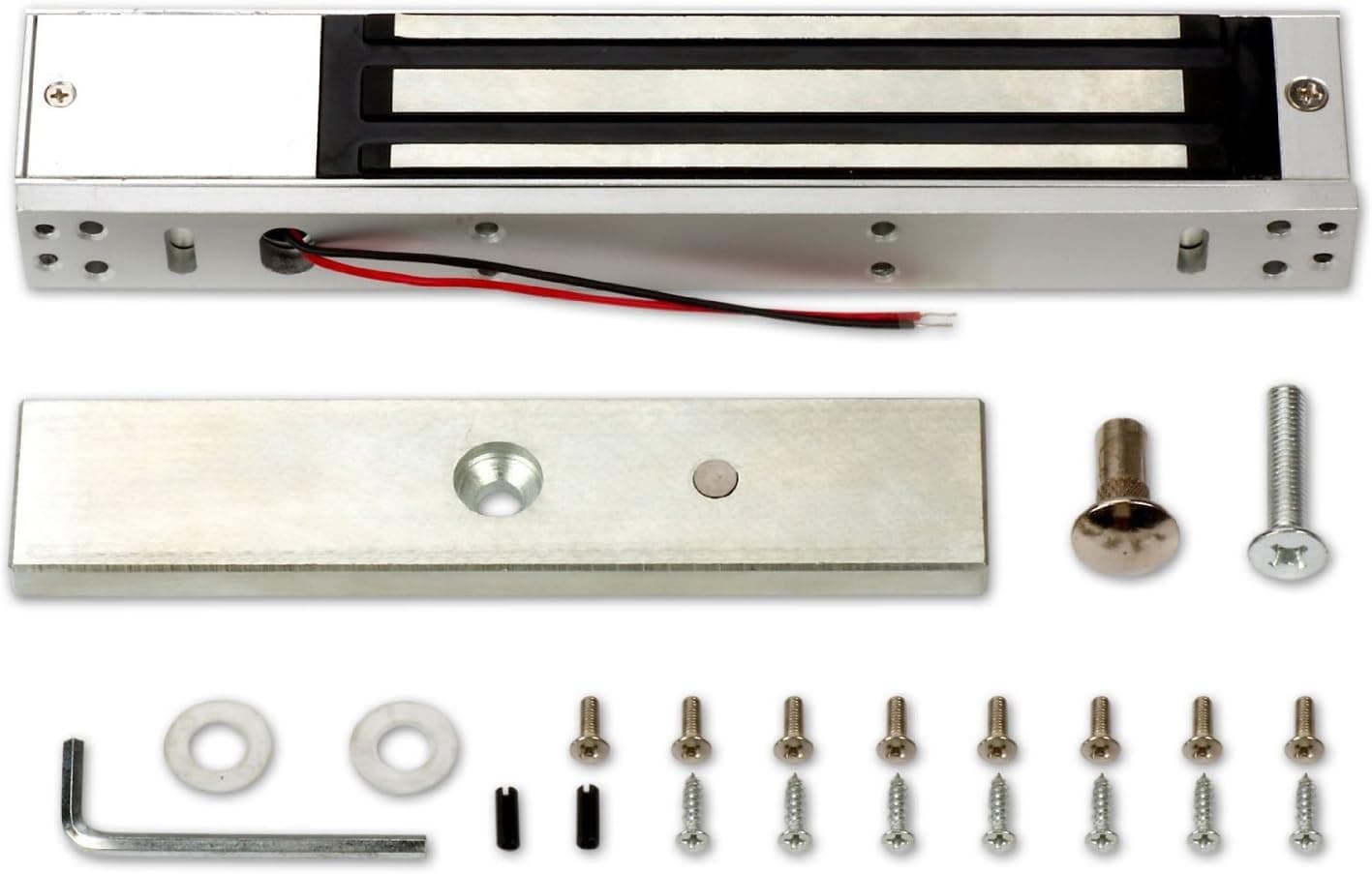 600LBS Holding Force Single Door Electric Magnetic Lock Electromagnetic Lock for Door Access Control System with Built in Door Sensor
