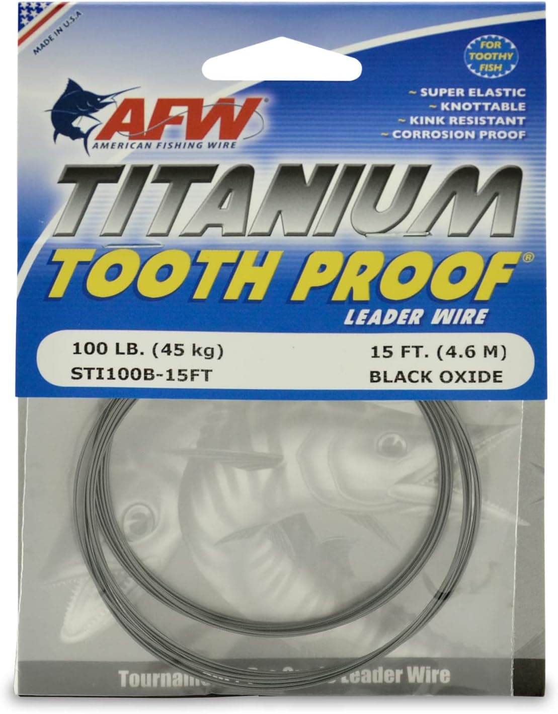 American Fishing Wire Titanium Tooth Proof Single Strand Leader Wire