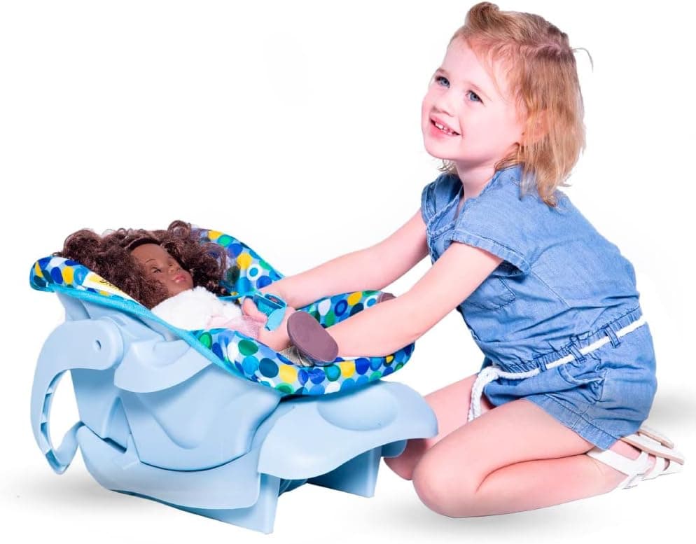 Joovy Toy Car Seat, Doll Accessory, Doll Furniture, Blue Dot