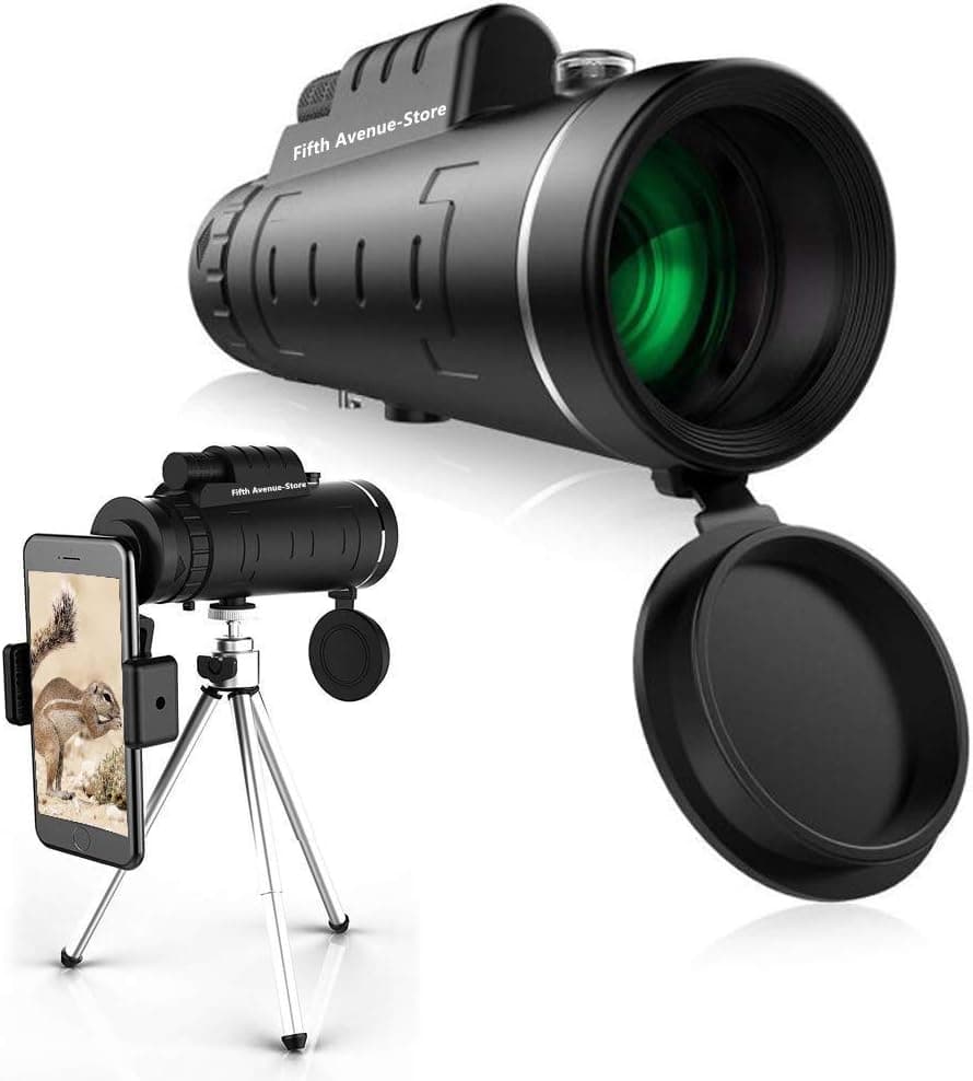 Monocular Telescope CE Optics 40x60 - High Powered BAK4 Prism Phone Scope with Smartphone Tripod and Mount Adapter, Perfect for Adults, Birdwatching, Hiking, Wildlife, Concerts