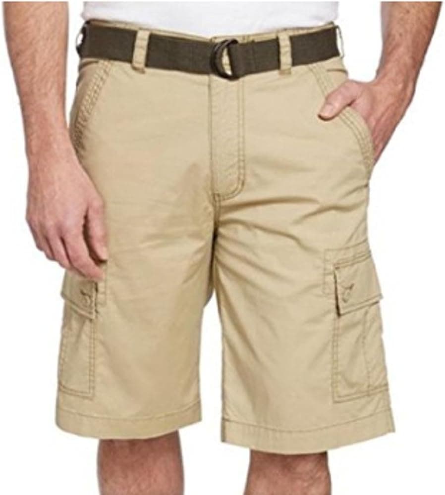 Wear First Men's 685 Legacy Belted Cargo Shorts (Vintage Khaki, 32)