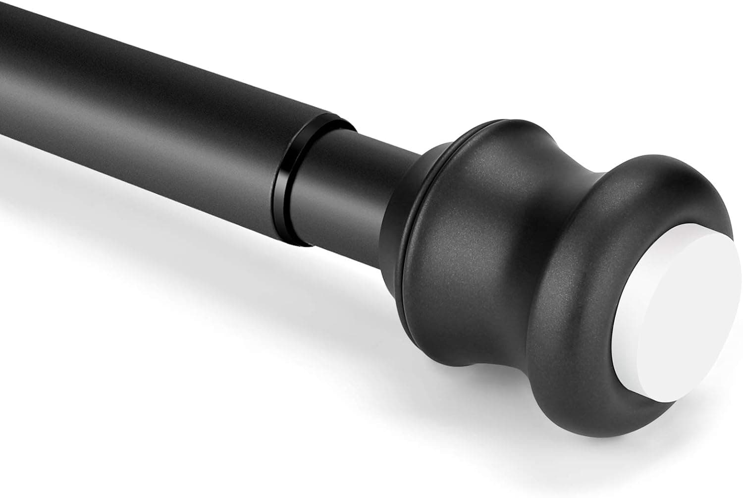 bracheng Tension Curtain Rod, 54-90 Inches Tension Shower Rods for Bathroom Adjustable and Non-slip Shower Curtain Tension Rod, Black
