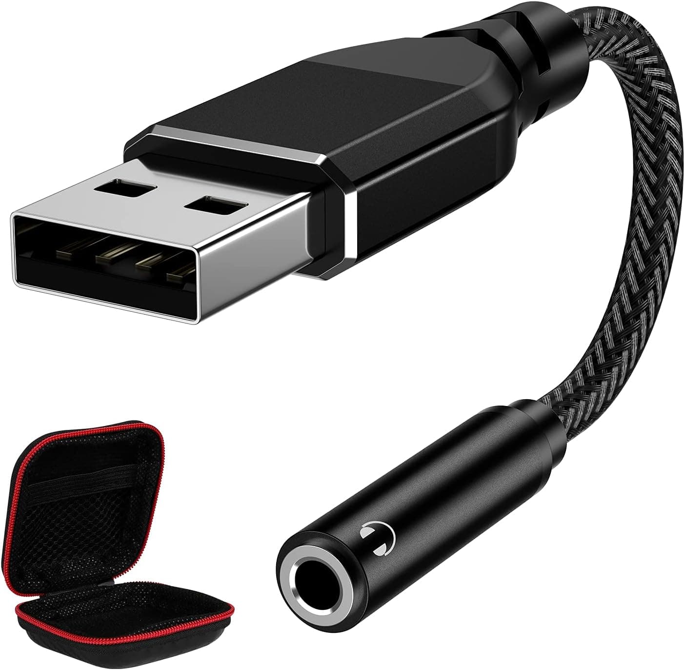 USB to 3.5mm Jack Audio Adapter, APETOO External Stereo Sound Card USB to Aux Jack Adapter Aux Dongle Cable Cord for Headphones Headset Earphones Mac Computer PC Laptop Desktop Windows PS4 PS5 Linux
