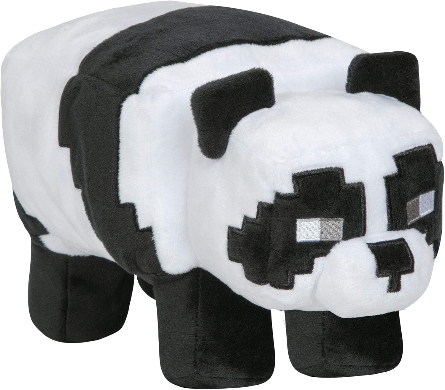 JINX Minecraft Adventure Panda Plush Stuffed Toy, Black/White, 9.5" Long