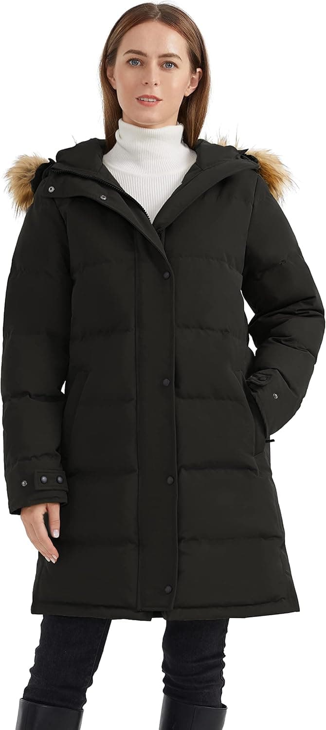 Orolay Women's Thickened Down Coat with Adjustable Hood Warm Winter Jacket