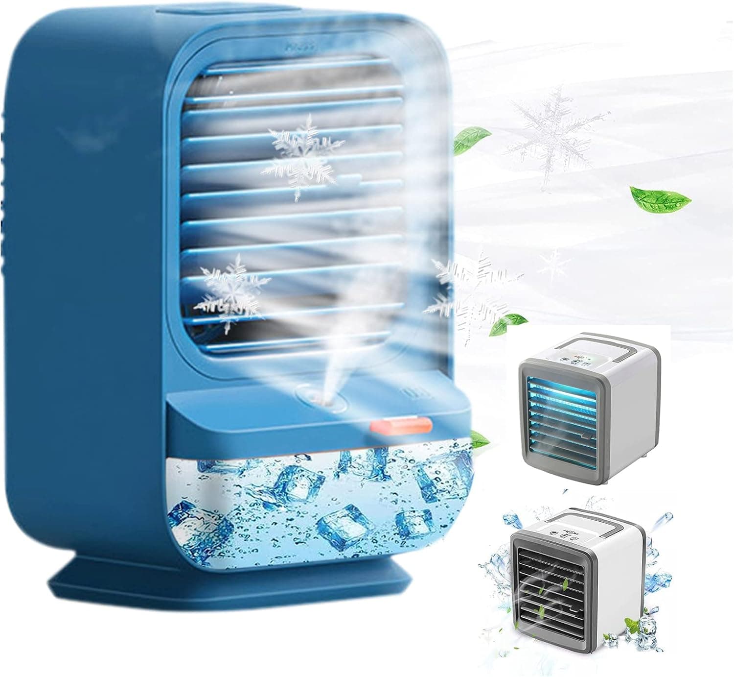 ZANFUN Multifunction Portable Air Cooler And Cool Mist Humidifiers For Room Office Upgraded Version Usb Quiet Mini Evaporative Air Cooler Small Air Conditioner Fan For Bedroom Outdoor Camping