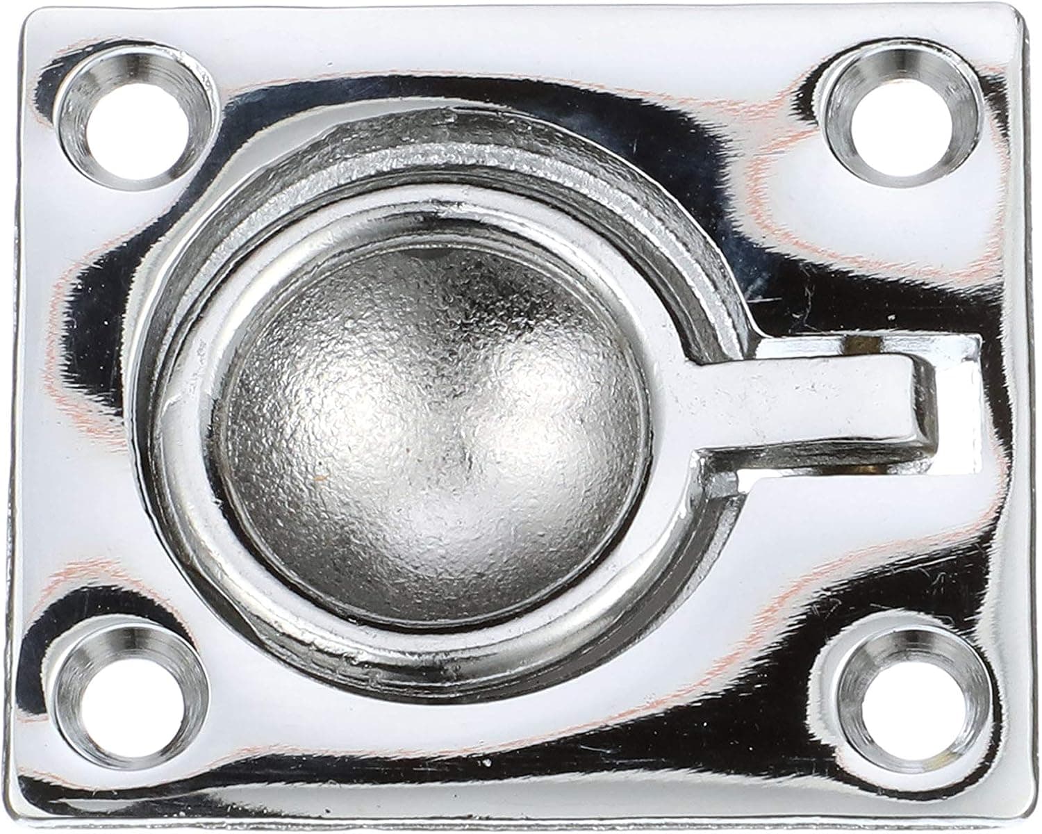 Seachoice Chrome-Plated Cast Brass Square Flush Hatch Ring Pull