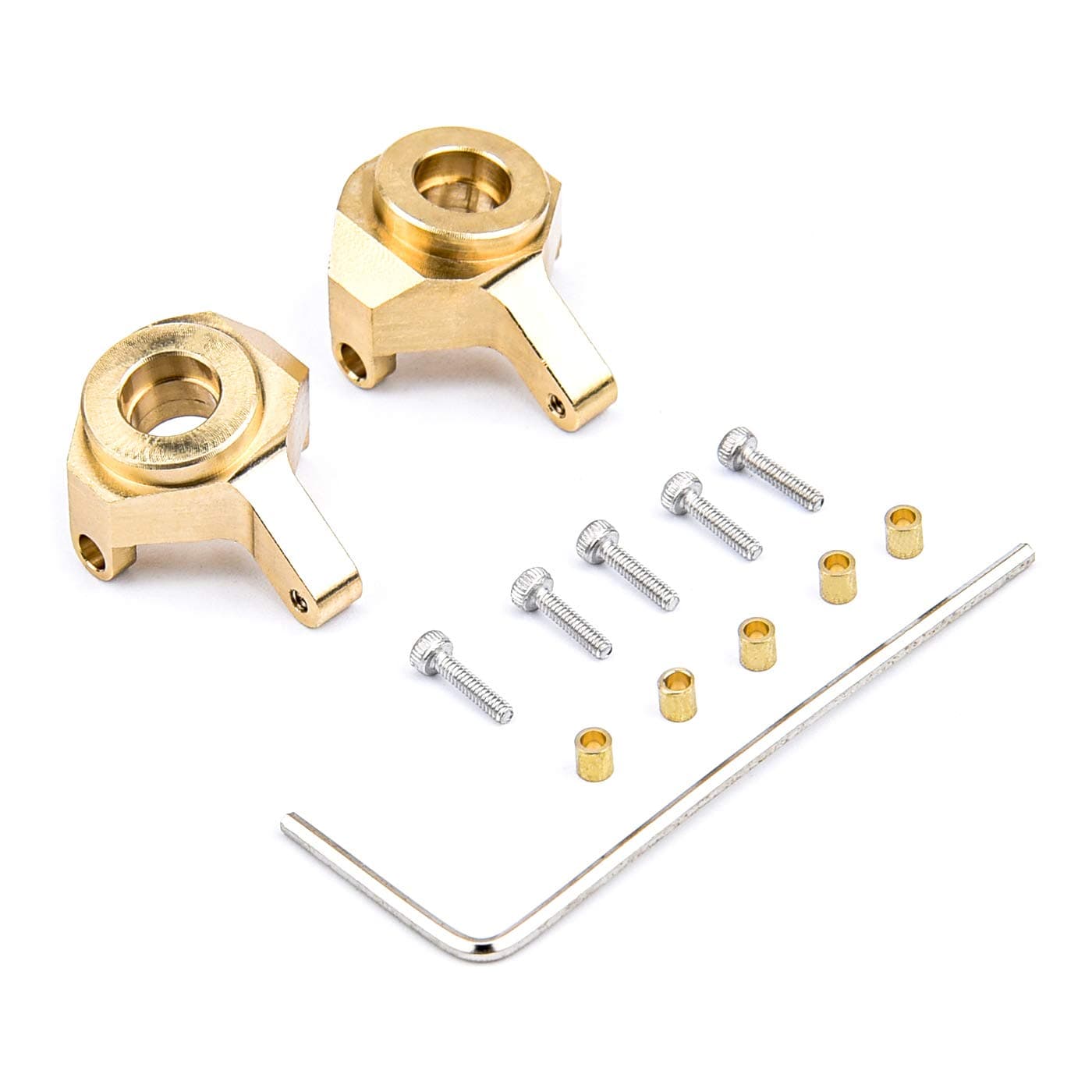 Brass Steering Knuckle Counterweight Brass Inner Portal Drive Housing Steering Knuckle Weights for 1/24 AXIAL SCX24 AXI90081 RC Crawler Car