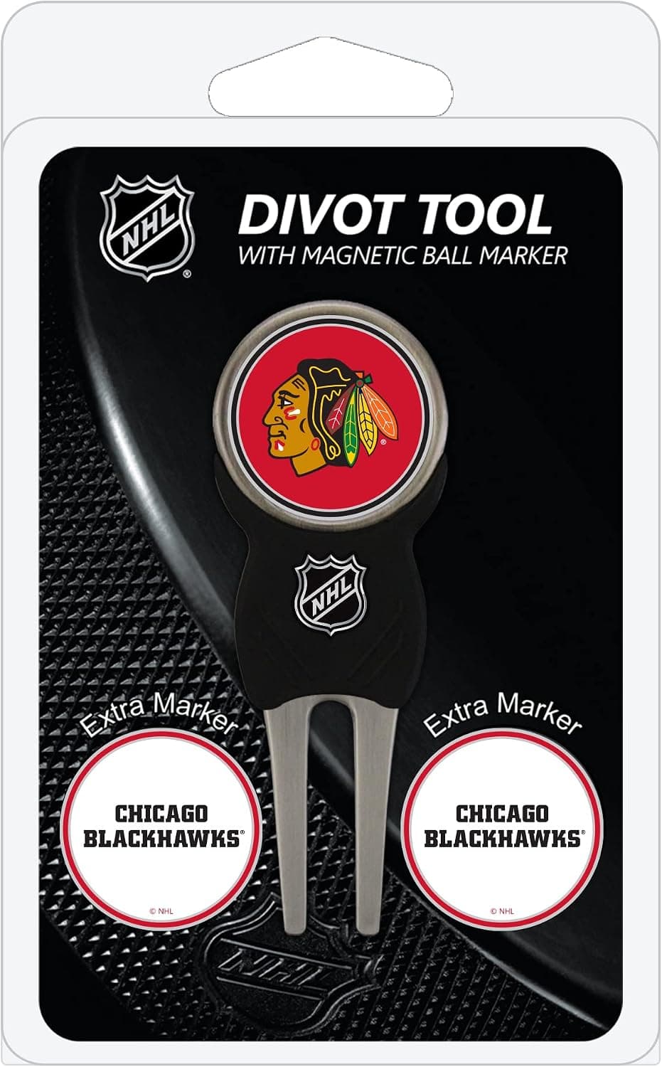 Team Golf NFL Divot Tool with 3 Golf Ball Markers Pack, Markers are Removable Magnetic Double-Sided Enamel
