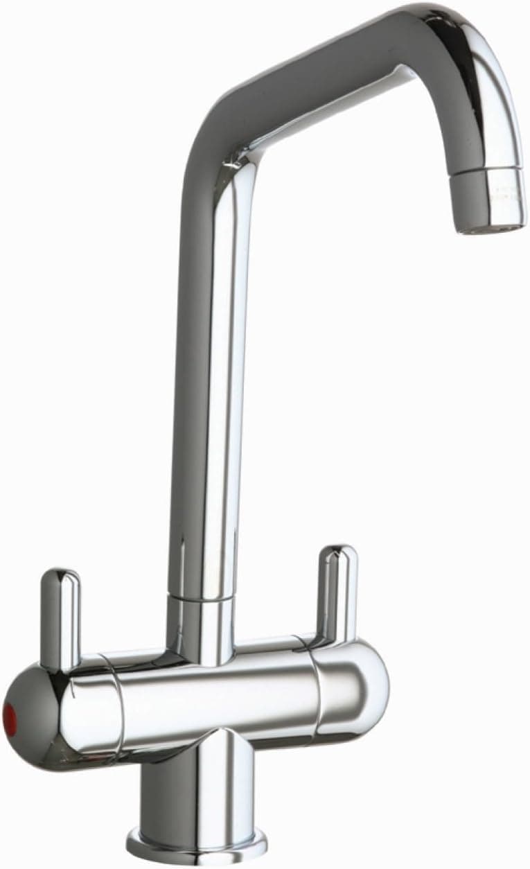 Elkay LK7324NK Brushed Nickel Moda Moda 12-1/14" Double Handle Single Hole Kitchen Faucet