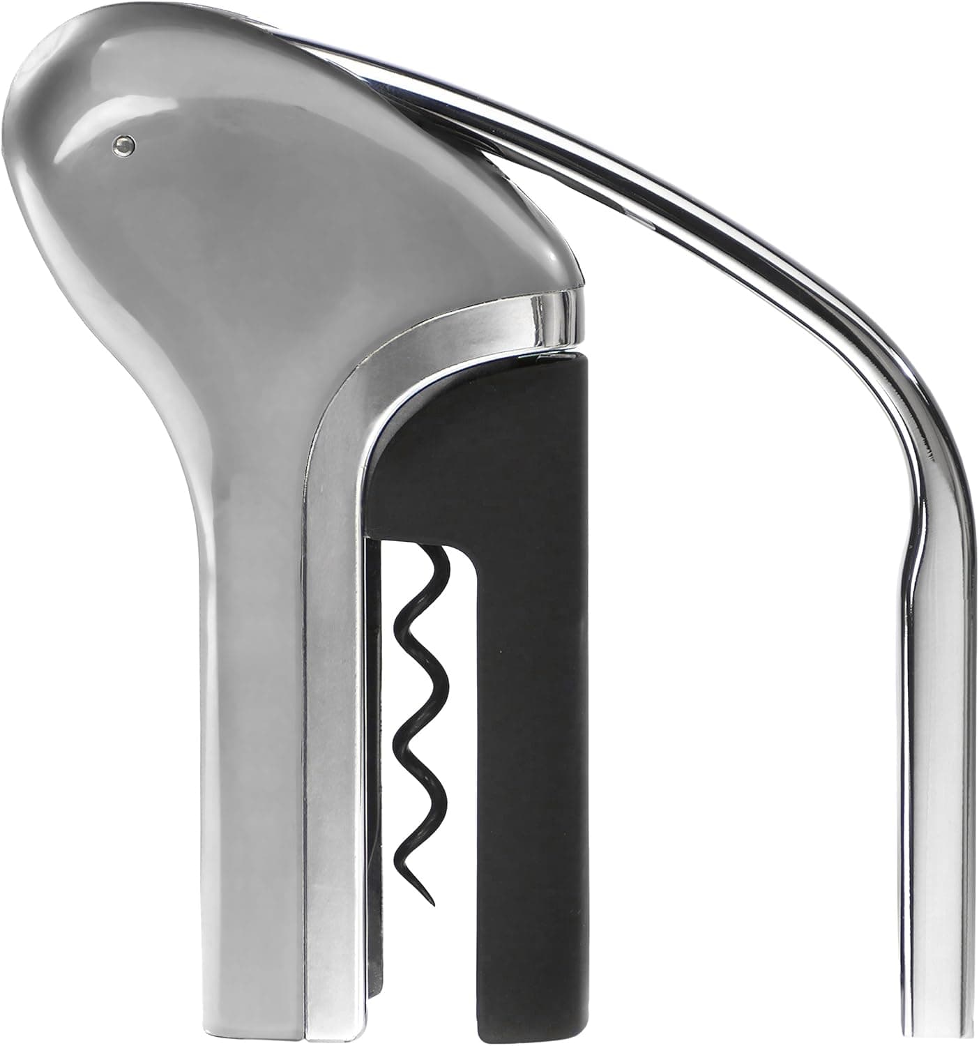 Houdini Vertical Corkscrew with Foil Cutter and Extra Spiral (Silver)