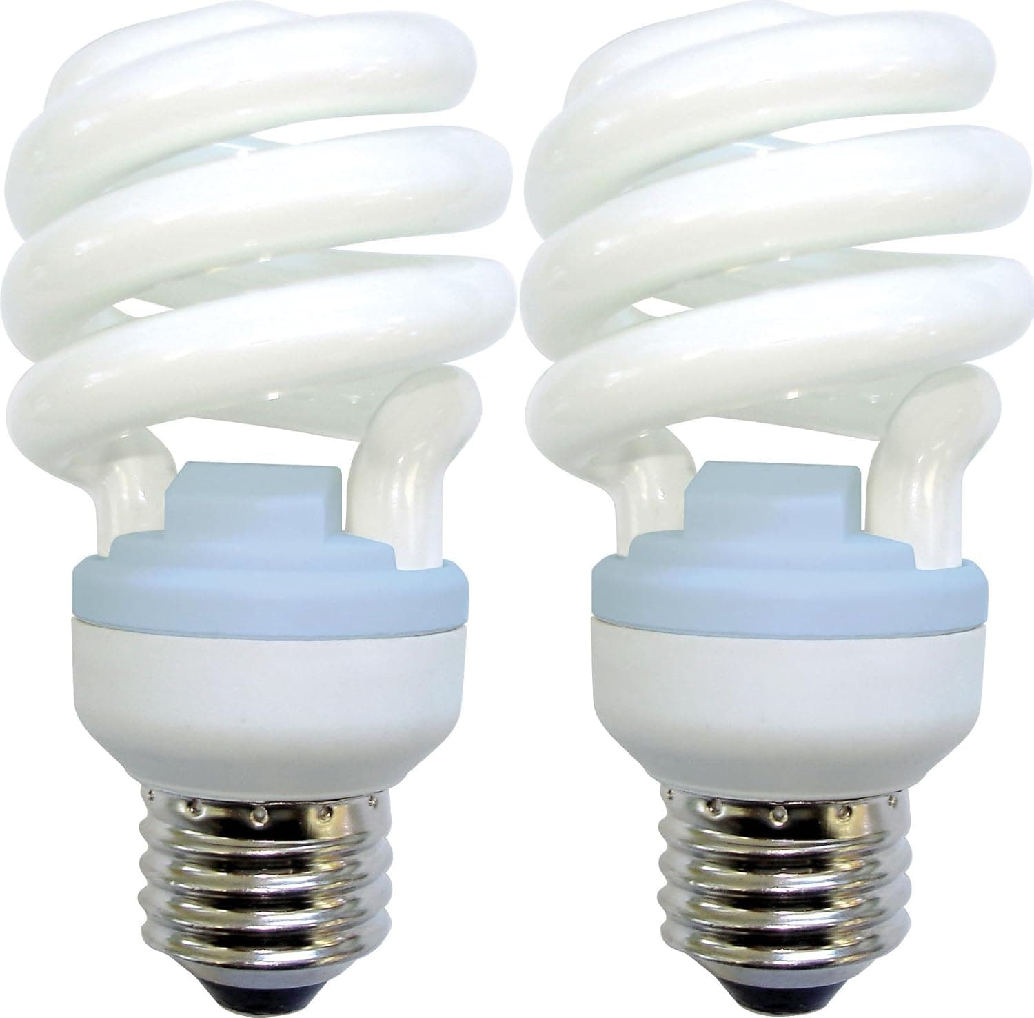 GE 75411 13-Watt CFL Spiral Reveal Light Bulb, 60-Watt Equivalent, 2-Pack
