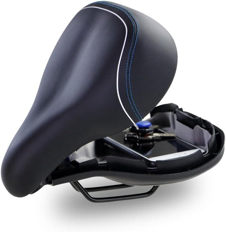 LINGMAI Comfortable Oversize Bike Seat Cover -Super Large Wide Bicycle Saddle with Soft Cushion Improves Comfort for Mountain Bike, Road Bicycle, Hibrid and Stationary Exercise Bike