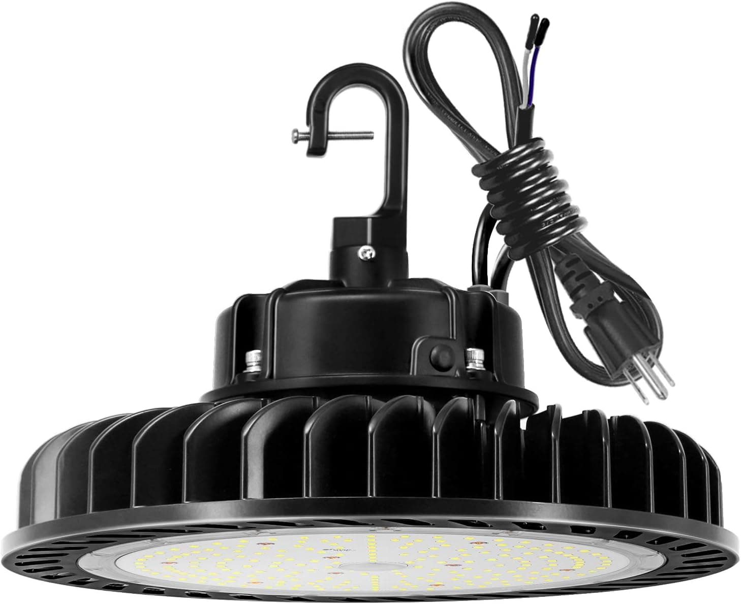 hykolity 200W LED High Bay Light, [400W/750W MH/HPS Equiv.] 28000lm 1-10V Dim 5000K LED UFO High Bay Light Fixture, Commercial Warehouse/Workshop Area Light
