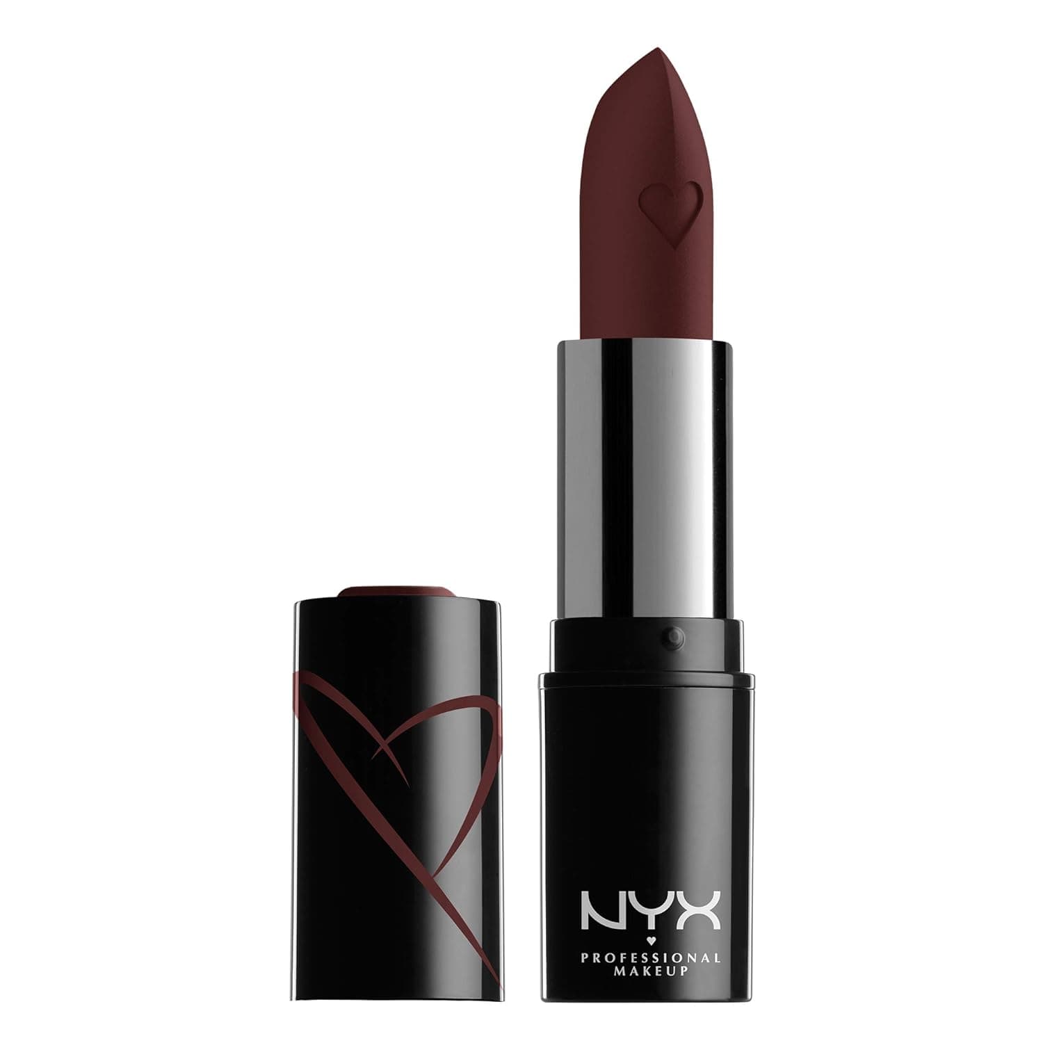 NYX PROFESSIONAL MAKEUP Shout Loud Satin Lipstick, Infused With Shea Butter - So Dramatic (Plum Brown)