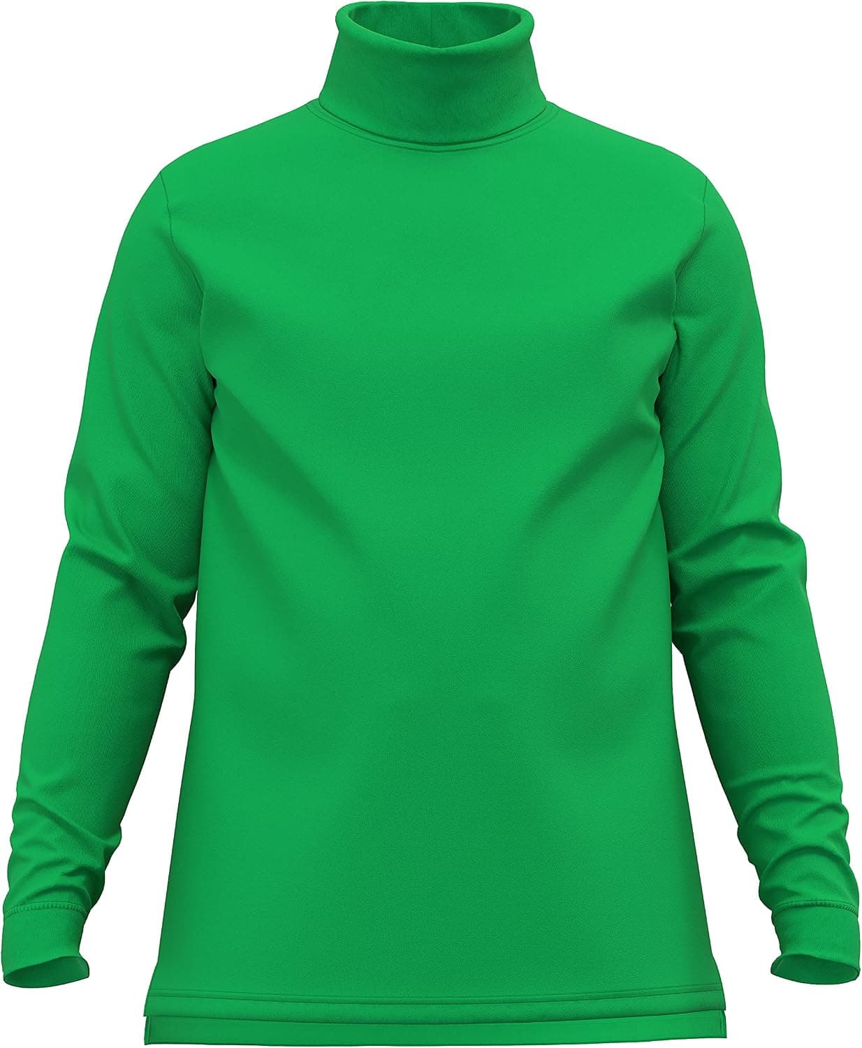 Men's 100% Interlock Knit Combed Cotton Super-Soft Pre-Washed Ski Casual Droptail Turtleneck Pullover Sweater