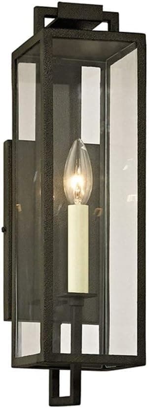 Troy Lighting B6381 Beckham One Light Wall Sconce, Forged Iron Finish