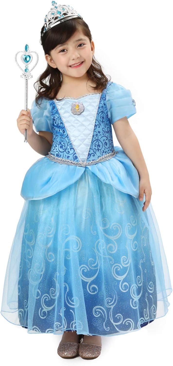 SPUNICOS Deluxe Princess Costume Dress with and without Accessories Options Available