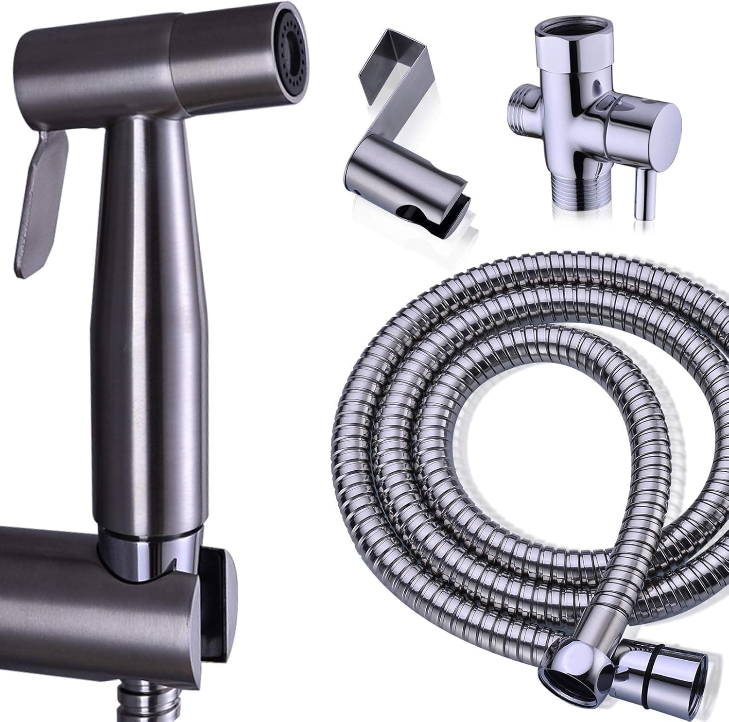 Bidet Sprayer for Toilet, Cloth Diaper Sprayer,Hand Bidet Shower Sprayer Attachment Easy to Install and Adjustable Water Pressure
