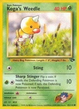 Pokemon - Koga39;s Weedle (82) - Gym Challenge