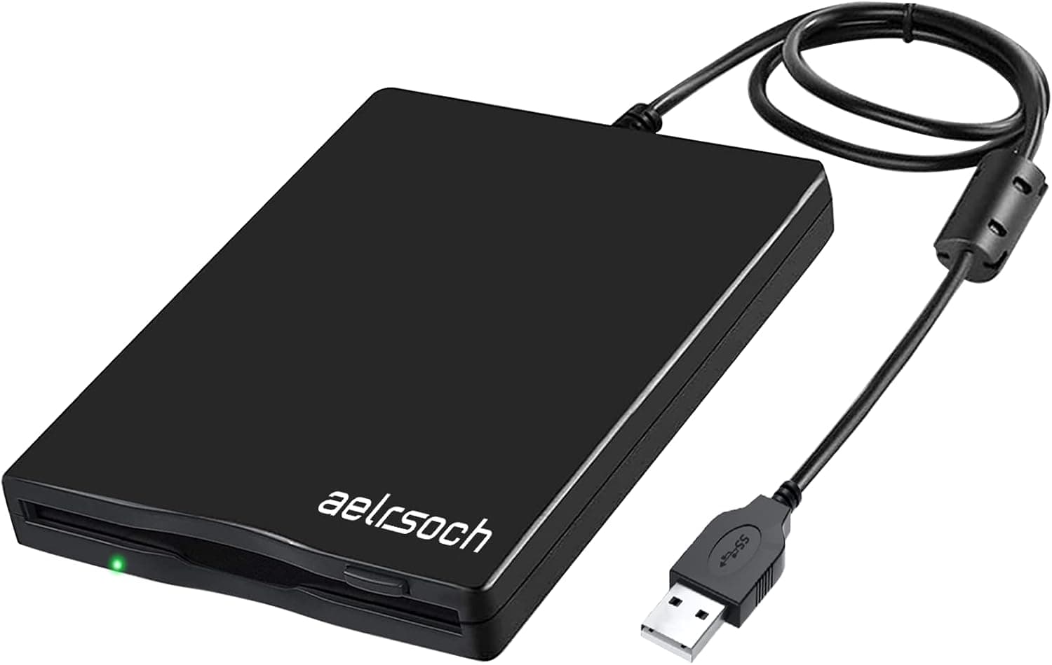 aelrsoch Floppy Disk Reader External Floppy Disk Drive Floppy Disk Reader USB 3.5-inch USB Floppy Disk Reader 1.44 MB FDD Portable Floppy Disk Suitable for PC Windows 2000/7/8, Plug and Play