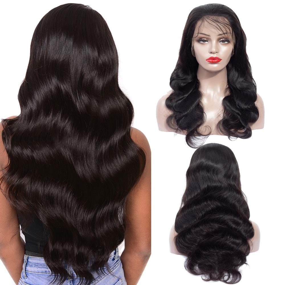 Healthair 360 Lace Frontal Wig Human Hair Wigs 150% Density 360 lace wig for for Black Women Body Wave Lace Front Wigs Brazilian Virgin Remy Wigs with Baby Hair (360 wig body 20inch)