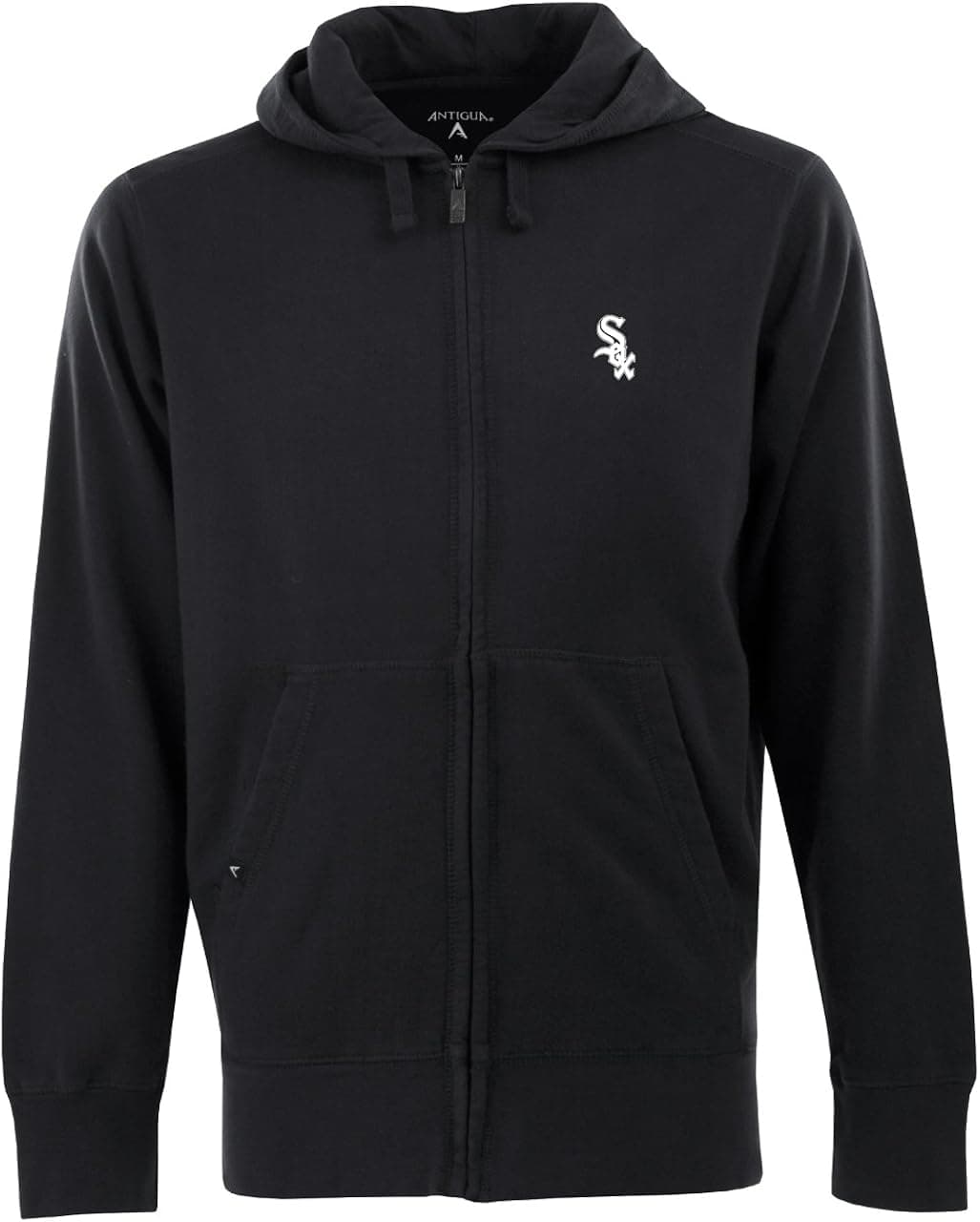 MLB Men's Chicago White Sox Full Zip Signature Hood (Black, XX-Large)