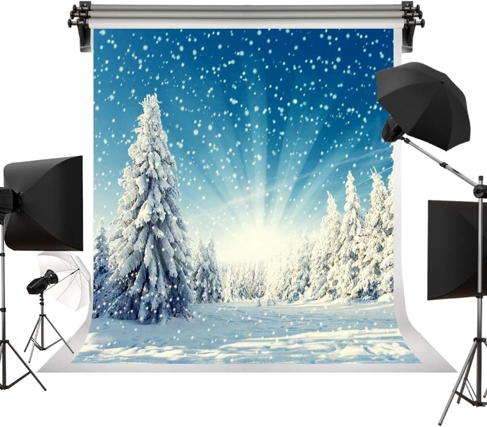 Kate 5x7ft/1.5m(W) x2.2m(H) Holiday Winter Wonderland Backdrops Frozen Snow Photo Backdrop Children Photography Studio Prop