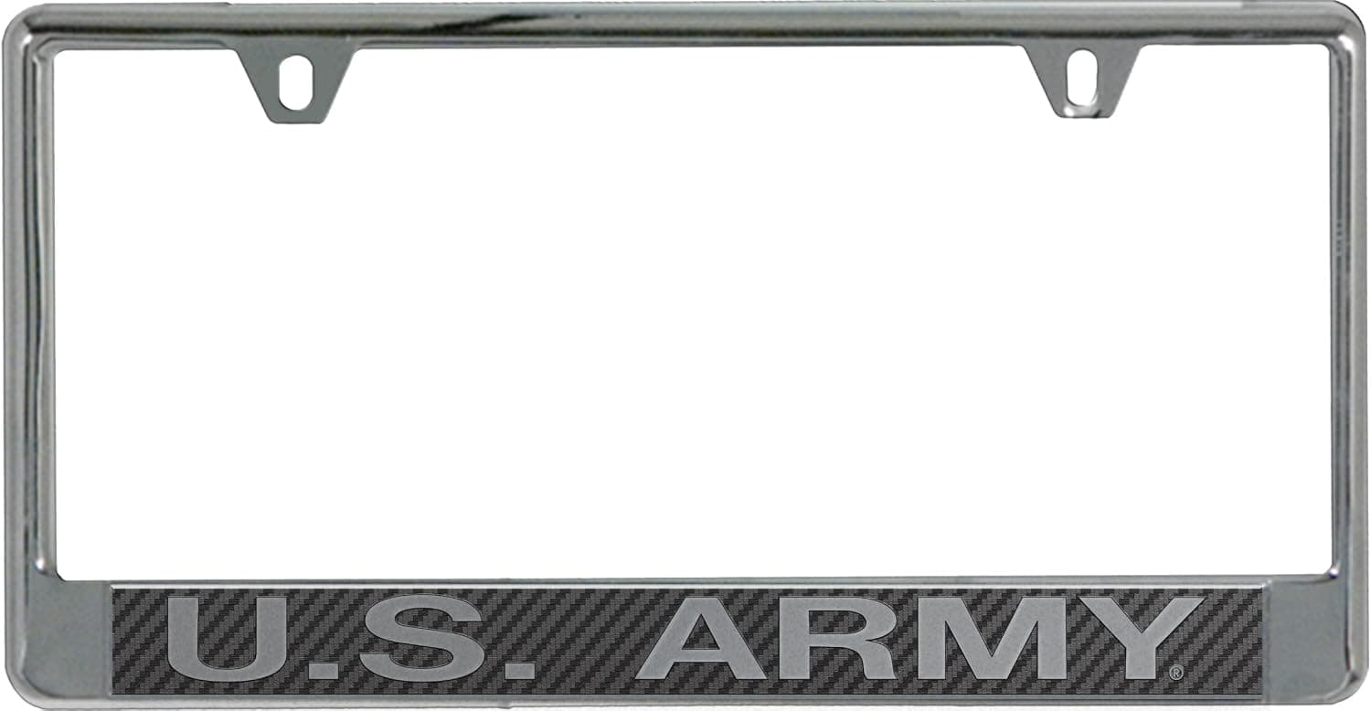 NCAA United States ARMY Metal Chrome License Plate Frame with Acrylic Insert