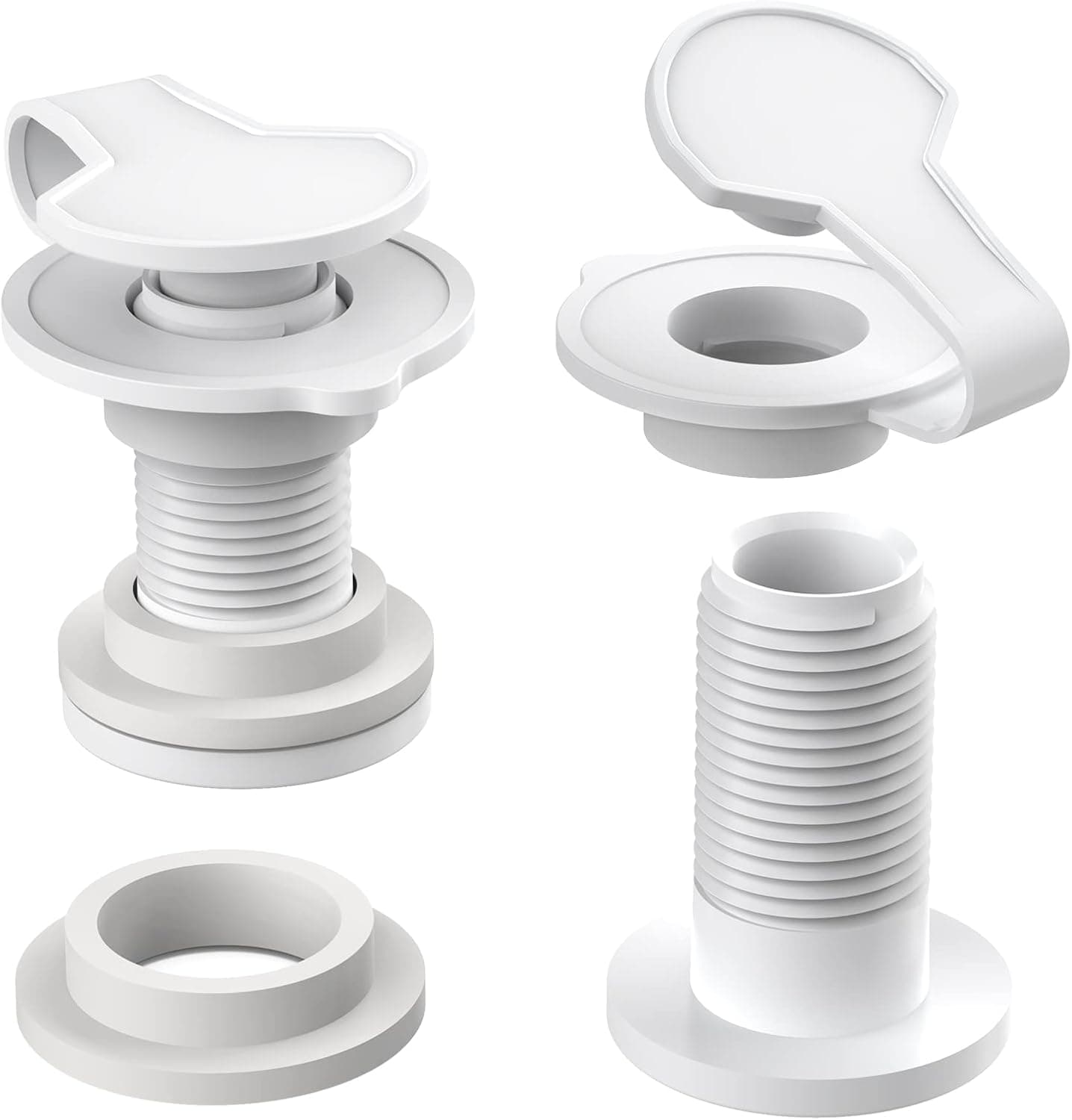1.5" Shaft Length Cooler Drain Plug Assembly Replacement for Coleman & Xtreme Coolers 50 qt, 58 qt, 82 qt Part Number:5010005241,Rubbermaid Cooler Accessories（2Pack）