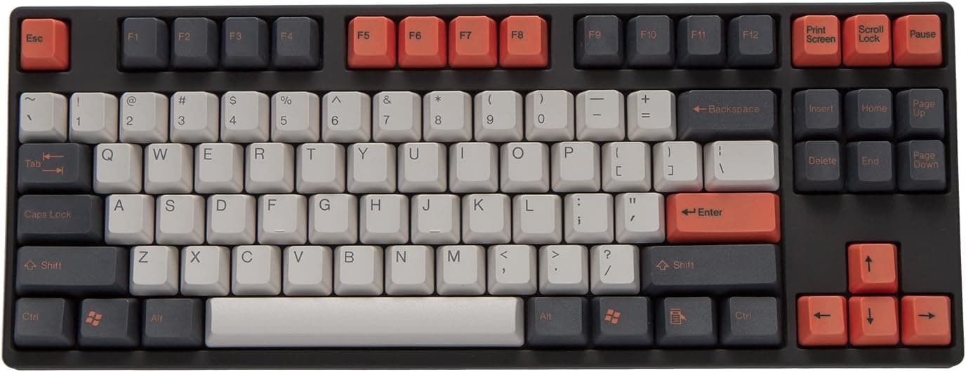 Tai-Hao Carbon (Orange/Black/Cream) ABS Doubleshot 104 Keycaps (No Anti-Biosis Coating)