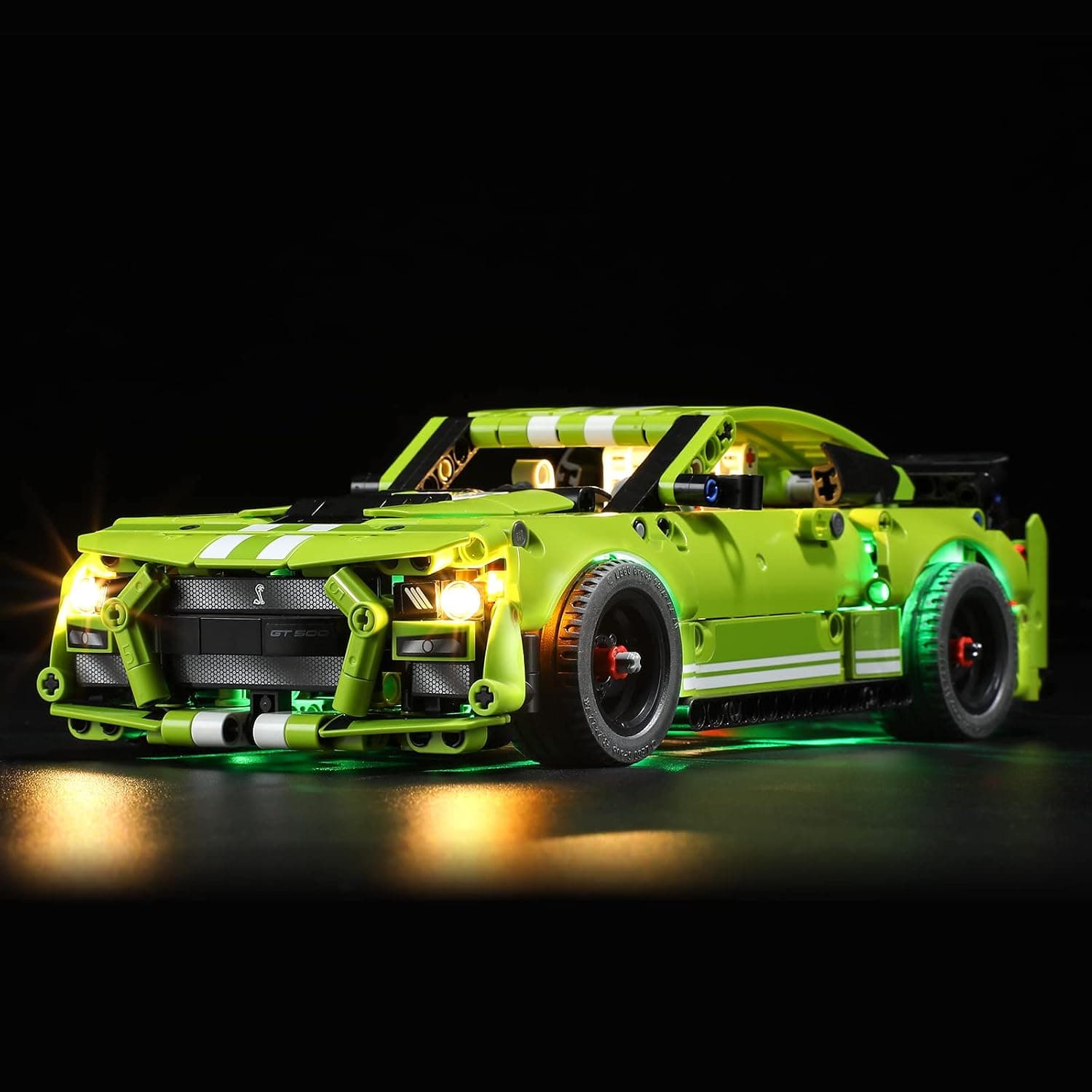 BRIKSMAX Led Lighting Kit for Techinc Ford Mustang Shelby GT500 - Compatible with Lego 42138 Building Blocks Model- Not Include The Lego Set
