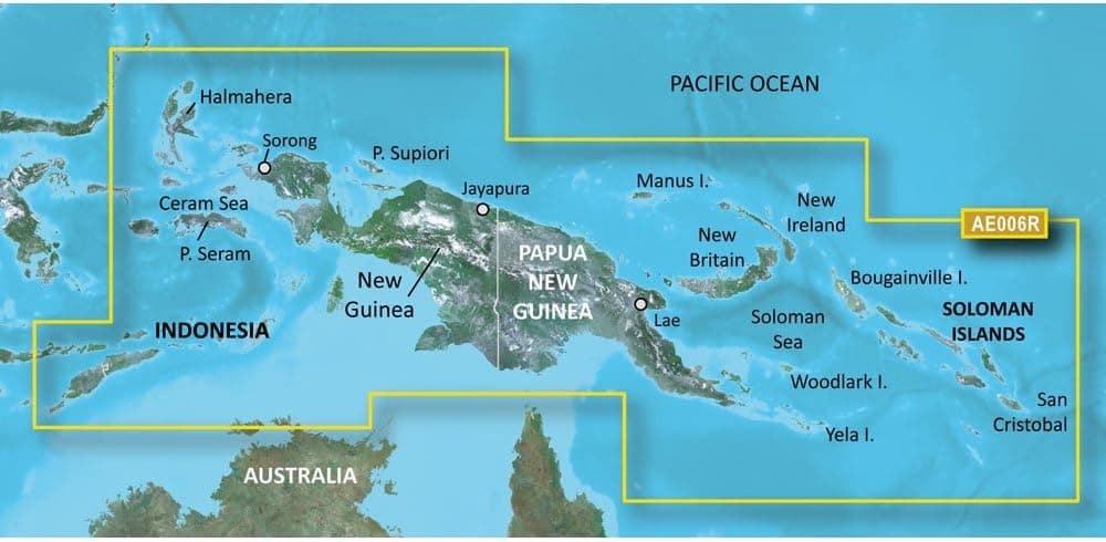 Garmin BlueChart g2 Vision - New Guinea North JUL 08, AE006R, SD Card 010-C0881-00