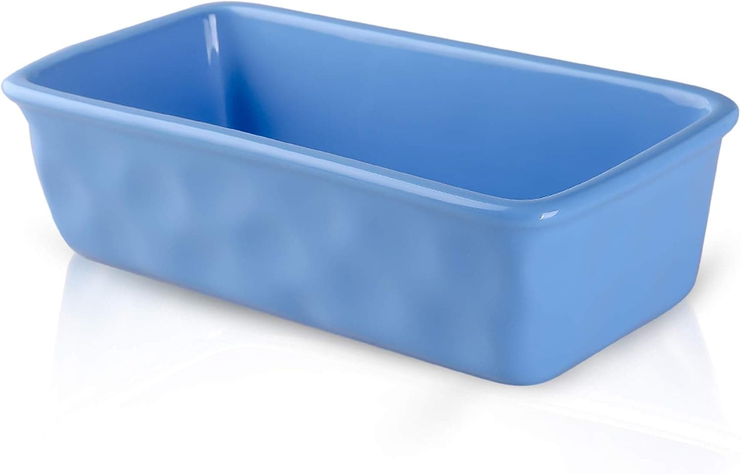DUS Ceramic Bread Pan Loaf Pan 8.5 inch Toast Bread Baking Pans Baking Dish Nonstick Meatloaf Pan, Blue